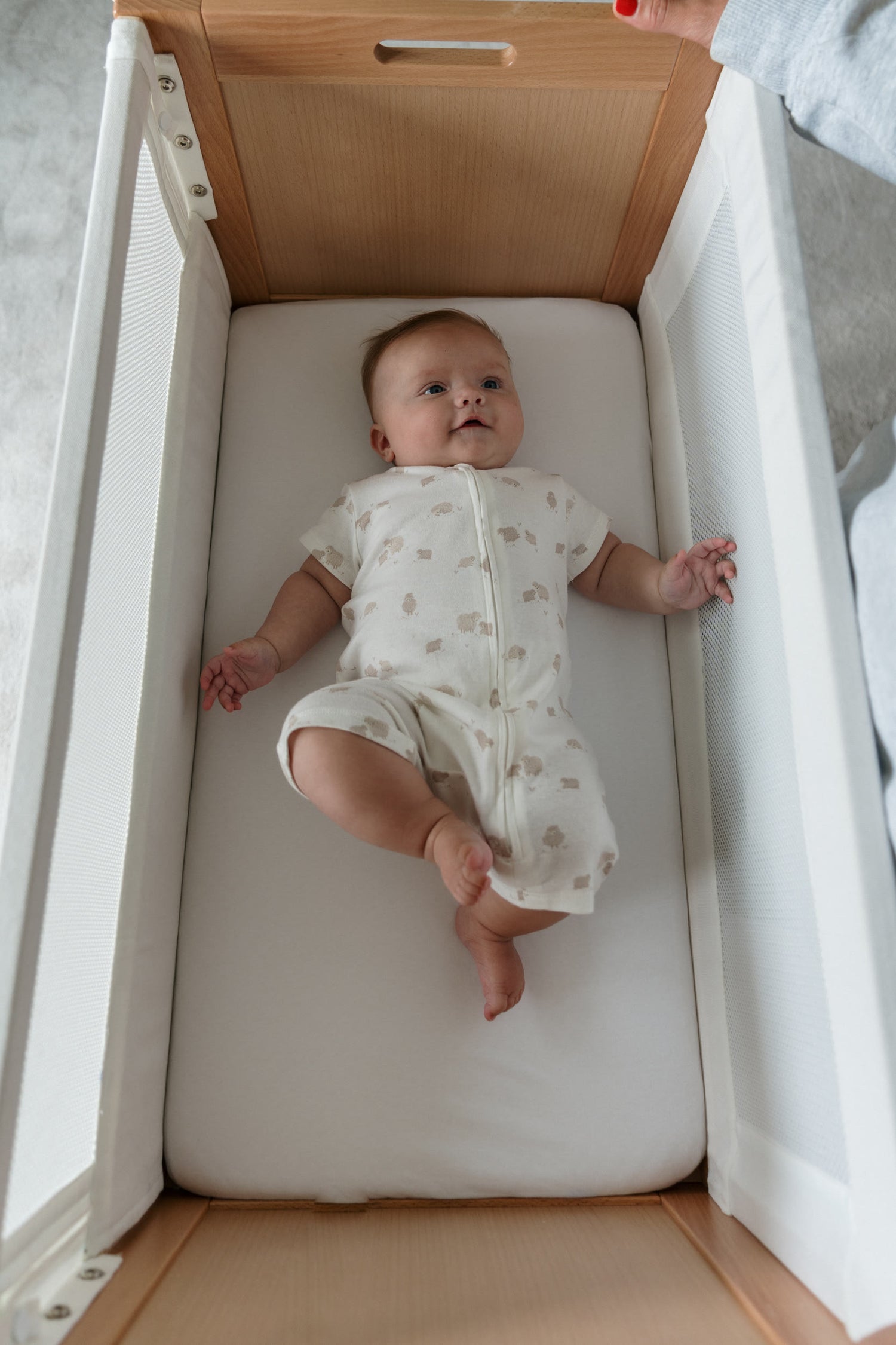 sheets for the huddle bedside crib mattress shown on the mattress